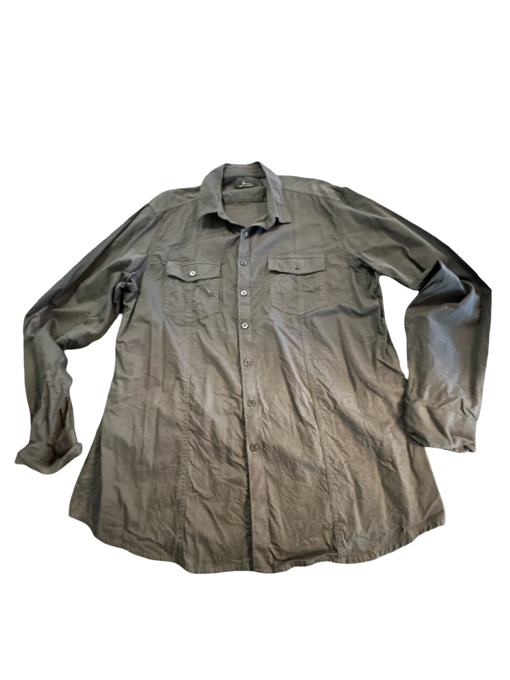 Marc Anthony Slim Fit Button Down Shirt XL Gray Lightweight Casual Dress Shirt